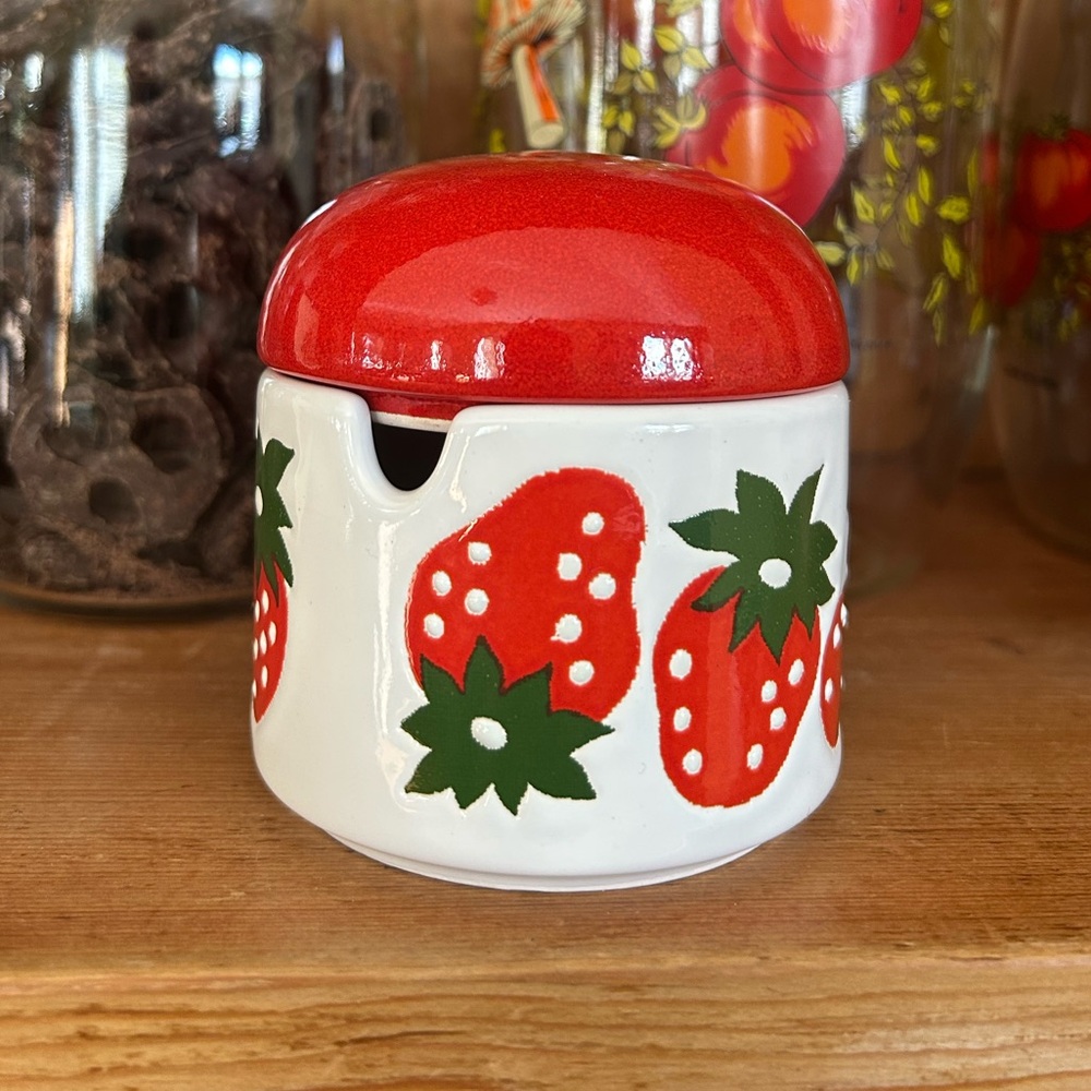 Strawberry Jam Honey Sugar Ceramic Canister